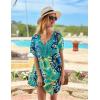 image:imageEkouaer Swimsuit Cover Ups for Women Lace Crochet VNeck Bikini Beach Coverups Dress for Swimwear Bathing Suit02yellow Tie Dye