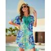 image:imageEkouaer Swimsuit Cover Ups for Women Lace Crochet VNeck Bikini Beach Coverups Dress for Swimwear Bathing Suit02yellow Tie Dye