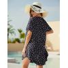 image:imageEkouaer Swimsuit Cover Ups for Women Lace Crochet VNeck Bikini Beach Coverups Dress for Swimwear Bathing SuitBblack Polka Dots