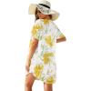 image:imageEkouaer Swimsuit Cover Ups for Women Lace Crochet VNeck Bikini Beach Coverups Dress for Swimwear Bathing SuitBrigitte Floral