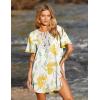 image:imageEkouaer Swimsuit Cover Ups for Women Lace Crochet VNeck Bikini Beach Coverups Dress for Swimwear Bathing SuitBrigitte Floral