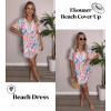 image:imageEkouaer Swimsuit Cover Ups for Women Lace Crochet VNeck Bikini Beach Coverups Dress for Swimwear Bathing SuitFantasy Vacation Multicolor