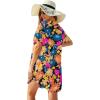 image:imageEkouaer Swimsuit Cover Ups for Women Lace Crochet VNeck Bikini Beach Coverups Dress for Swimwear Bathing SuitLove Swirl Print