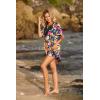 image:imageEkouaer Swimsuit Cover Ups for Women Lace Crochet VNeck Bikini Beach Coverups Dress for Swimwear Bathing SuitLove Swirl Print