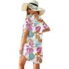 image:imageEkouaer Swimsuit Cover Ups for Women Lace Crochet VNeck Bikini Beach Coverups Dress for Swimwear Bathing SuitPastel Jungle