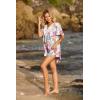 image:imageEkouaer Swimsuit Cover Ups for Women Lace Crochet VNeck Bikini Beach Coverups Dress for Swimwear Bathing SuitPastel Jungle