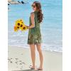 image:imageEkouaer Swimsuit Coverup for Women Sleeveless Bathing Suit Cover Up 2026 Twisted Tank Beach Summer Dress Aline SundressGreen Ethnic Floral
