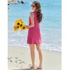 image:imageEkouaer Swimsuit Coverup for Women Sleeveless Bathing Suit Cover Up 2026 Twisted Tank Beach Summer Dress Aline SundressRose Red