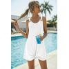image:imageEkouaer Swimsuit Coverup for Women Sleeveless Bathing Suit Cover Up 2026 Twisted Tank Beach Summer Dress Aline SundressWhite