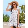 image:imageEkouaer Swimsuit Coverup for Women Sleeveless Bathing Suit Cover Up 2026 Twisted Tank Beach Summer Dress Aline SundressWhite Floral