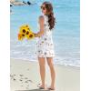 image:imageEkouaer Swimsuit Coverup for Women Sleeveless Bathing Suit Cover Up 2026 Twisted Tank Beach Summer Dress Aline SundressWhite Floral