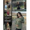 image:imageEkouaer Women 3 Packs Nursing Shirts Long Sleeve Breastfeeding Tops Round Neck Postpartum Clothes Double Layer Maternity TeeBlack  Lake Green  Blue Green