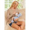 image:imageEkouaer Women 3 Packs Nursing Shirts Long Sleeve Breastfeeding Tops Round Neck Postpartum Clothes Double Layer Maternity TeeBlack  Light Gray  Khaki