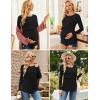 image:imageEkouaer Women 3 Packs Nursing Shirts Long Sleeve Breastfeeding Tops Round Neck Postpartum Clothes Double Layer Maternity TeeBlackLight GreyLake Green