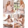 image:imageEkouaer Women Maternity Nursing Pajama Set Breastfeeding Double Layer Pregnancy Pjs Set Sleeveless Top amp Shorts with PocketsPinkgrey Star