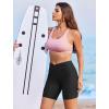 image:imageEkouaer Womens 85 Board Shorts High Waisted Swim Shorts Cross Waist Beach Surf Swimwear Swimsuit Bottoms with Pocket S3XLAblack01