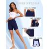 image:imageEkouaer Womens 85 Board Shorts High Waisted Swim Shorts Cross Waist Beach Surf Swimwear Swimsuit Bottoms with Pocket S3XLAnavy Blue01