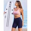 image:imageEkouaer Womens 85 Board Shorts High Waisted Swim Shorts Cross Waist Beach Surf Swimwear Swimsuit Bottoms with Pocket S3XLAnavy Blue01