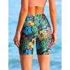 image:imageEkouaer Womens 85 Board Shorts High Waisted Swim Shorts Cross Waist Beach Surf Swimwear Swimsuit Bottoms with Pocket S3XLAred Tropical Flowers01