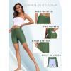 image:imageEkouaer Womens 85 Board Shorts High Waisted Swim Shorts Cross Waist Beach Surf Swimwear Swimsuit Bottoms with Pocket S3XLArmy Green