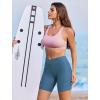 image:imageEkouaer Womens 85 Board Shorts High Waisted Swim Shorts Cross Waist Beach Surf Swimwear Swimsuit Bottoms with Pocket S3XLDark Blue