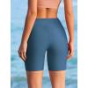 image:imageEkouaer Womens 85 Board Shorts High Waisted Swim Shorts Cross Waist Beach Surf Swimwear Swimsuit Bottoms with Pocket S3XLDark Blue