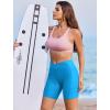 image:imageEkouaer Womens 85 Board Shorts High Waisted Swim Shorts Cross Waist Beach Surf Swimwear Swimsuit Bottoms with Pocket S3XLSea Blue