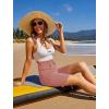 image:imageEkouaer Womens Board Shorts High Waist Swim Shorts Beach Surf Swimwear Shorts S4XLGray Red