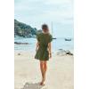 image:imageEkouaer Womens Cover Ups Casual Swimsuit Coverups Flowy Tie Waist Beach Cover Up DressArmy Green