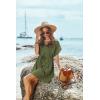 image:imageEkouaer Womens Cover Ups Casual Swimsuit Coverups Flowy Tie Waist Beach Cover Up DressArmy Green