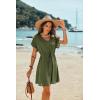 image:imageEkouaer Womens Cover Ups Casual Swimsuit Coverups Flowy Tie Waist Beach Cover Up DressArmy Green
