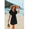 image:imageEkouaer Womens Cover Ups Casual Swimsuit Coverups Flowy Tie Waist Beach Cover Up DressBlack