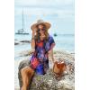 image:imageEkouaer Womens Cover Ups Casual Swimsuit Coverups Flowy Tie Waist Beach Cover Up DressBlack Red Leaf