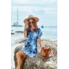 image:imageEkouaer Womens Cover Ups Casual Swimsuit Coverups Flowy Tie Waist Beach Cover Up DressBlue Tie Dye