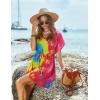 image:imageEkouaer Womens Cover Ups Casual Swimsuit Coverups Flowy Tie Waist Beach Cover Up DressColored Tie Dye