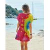 image:imageEkouaer Womens Cover Ups Casual Swimsuit Coverups Flowy Tie Waist Beach Cover Up DressColored Tie Dye
