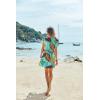 image:imageEkouaer Womens Cover Ups Casual Swimsuit Coverups Flowy Tie Waist Beach Cover Up DressGreen Black Leaf