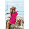 image:imageEkouaer Womens Cover Ups Casual Swimsuit Coverups Flowy Tie Waist Beach Cover Up DressHot Pink