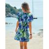 image:imageEkouaer Womens Cover Ups Casual Swimsuit Coverups Flowy Tie Waist Beach Cover Up DressIndigo Ink Bloom