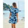 image:imageEkouaer Womens Cover Ups Casual Swimsuit Coverups Flowy Tie Waist Beach Cover Up DressIndigo Tiedye