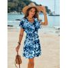 image:imageEkouaer Womens Cover Ups Casual Swimsuit Coverups Flowy Tie Waist Beach Cover Up DressIndigo Tiedye
