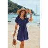 image:imageEkouaer Womens Cover Ups Casual Swimsuit Coverups Flowy Tie Waist Beach Cover Up DressNavy Blue