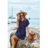 image:imageEkouaer Womens Cover Ups Casual Swimsuit Coverups Flowy Tie Waist Beach Cover Up DressNavy Blue