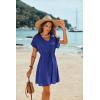 image:imageEkouaer Womens Cover Ups Casual Swimsuit Coverups Flowy Tie Waist Beach Cover Up DressSapphire Blue