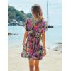 image:imageEkouaer Womens Cover Ups Casual Swimsuit Coverups Flowy Tie Waist Beach Cover Up DressTropical Leaf