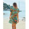 image:imageEkouaer Womens Cover Ups Casual Swimsuit Coverups Flowy Tie Waist Beach Cover Up DressTropical Print