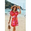 image:imageEkouaer Womens Cover Ups Casual Swimsuit Coverups Flowy Tie Waist Beach Cover Up DressTropical Sunset Tie Dye