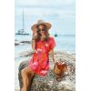 image:imageEkouaer Womens Cover Ups Casual Swimsuit Coverups Flowy Tie Waist Beach Cover Up DressTropical Sunset Tie Dye