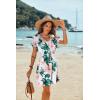 image:imageEkouaer Womens Cover Ups Casual Swimsuit Coverups Flowy Tie Waist Beach Cover Up DressWhite Pink Floral