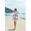 image:imageEkouaer Womens Cover Ups Casual Swimsuit Coverups Flowy Tie Waist Beach Cover Up DressWhite Red Floral